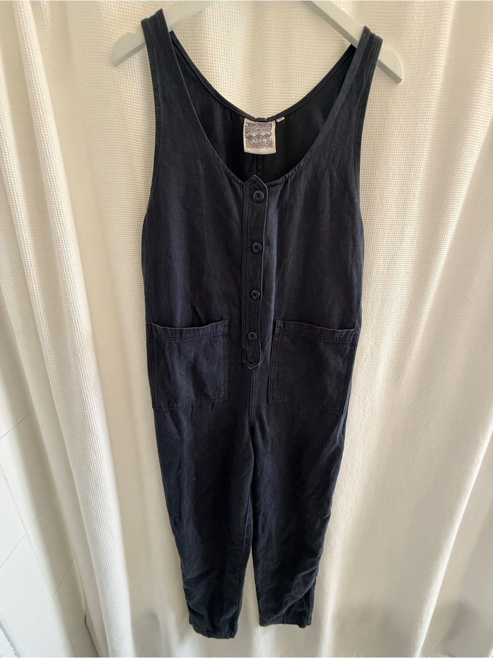 Jungmaven sustainable fabric 55% hemp 45% organic cotton jumpsuit med